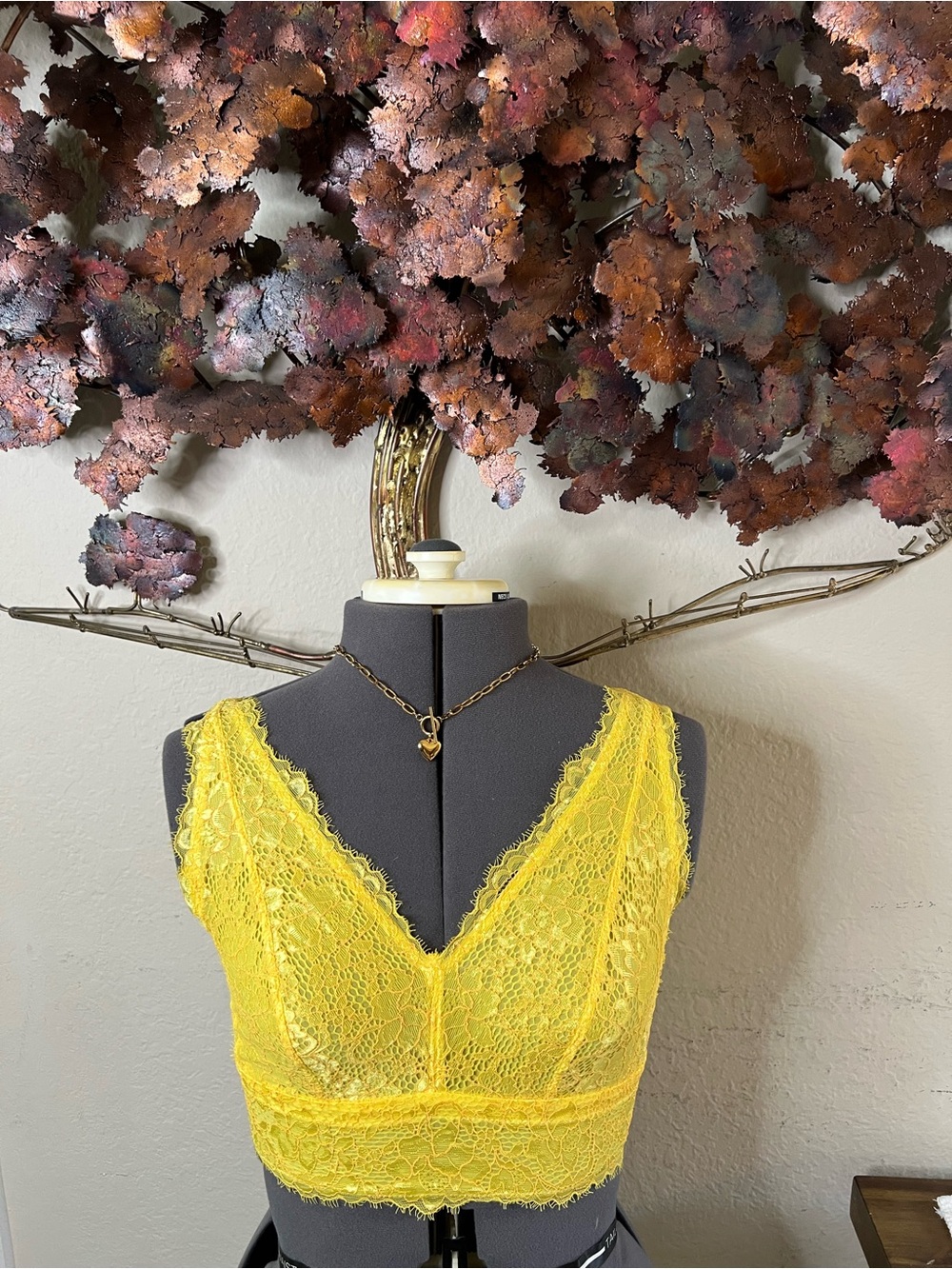 Cosabella Yellow Lace Bralette
